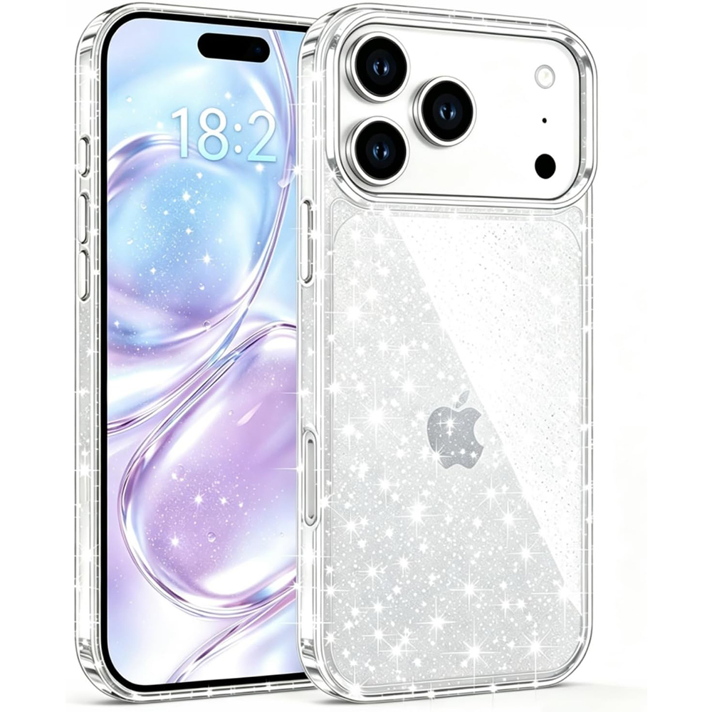 Tech Accessories Iphone - Urocze, przezroczyste etui z brokatem do