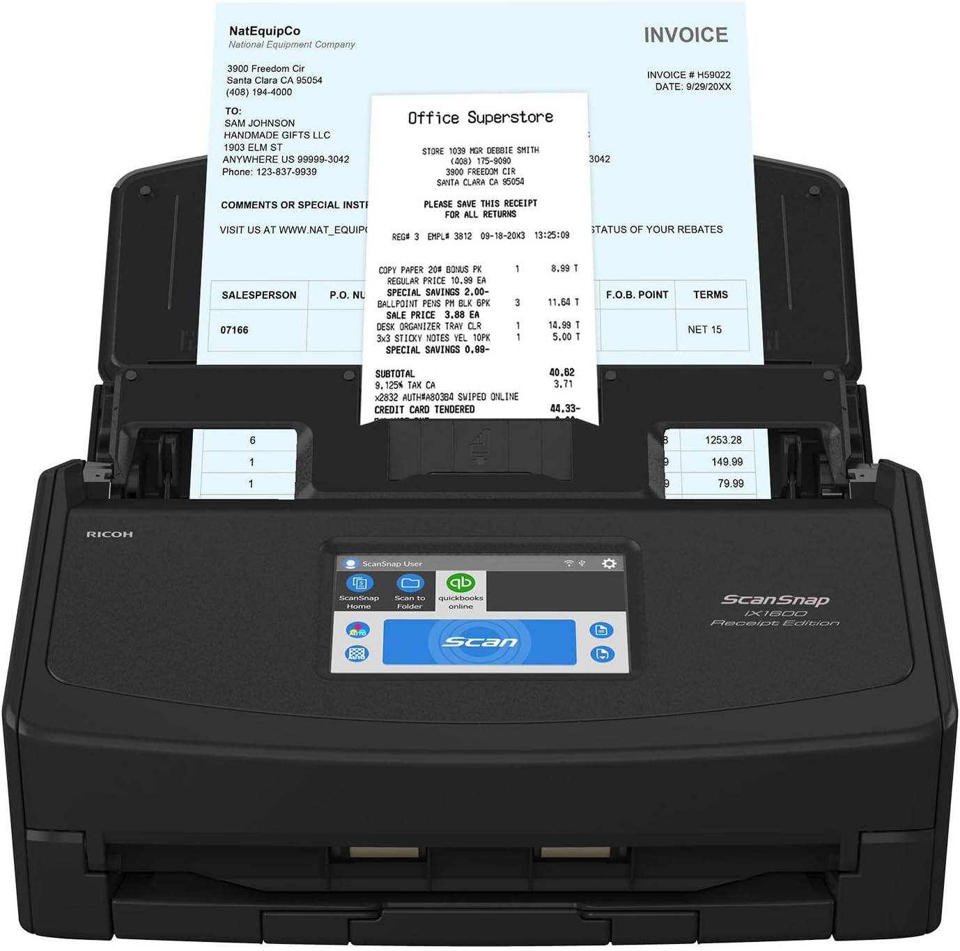 YINZAM Fujitsu IX500, IX1600 S – Document Scanner Portable recenzja i cena