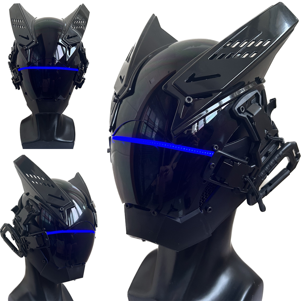 Kask z maską Cyberpunk, futury – Tech Wear Accessories recenzja i cena