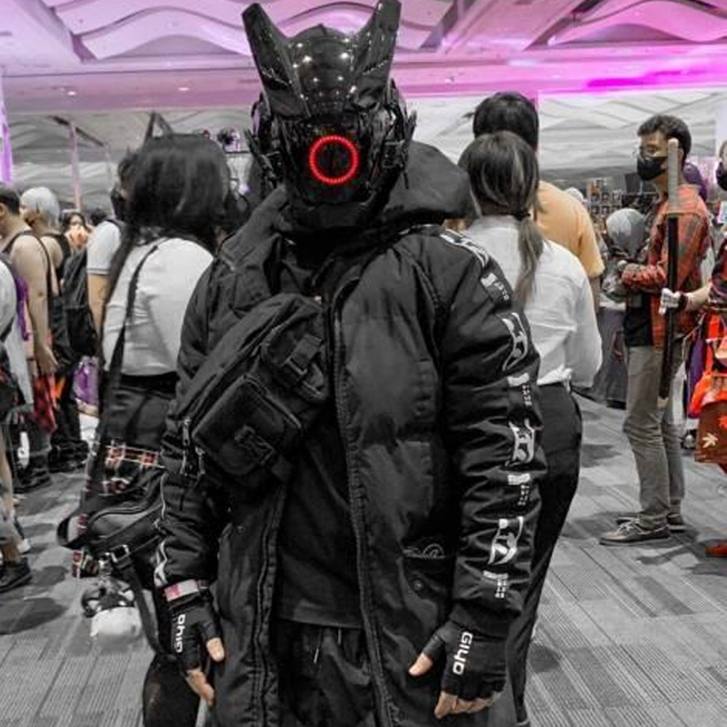 Maska LED Cyberpunk do Cosplay – Tech Wear Accessories recenzja i cena